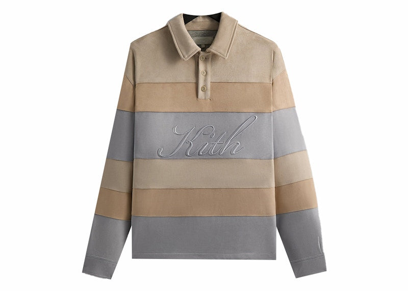 Kith Stripe Microsuede Tanner Pullover Sandrift