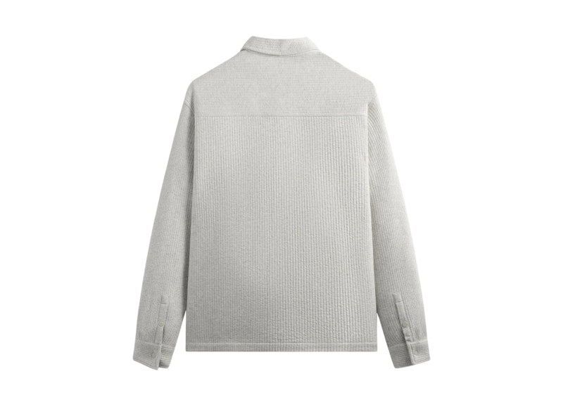 Kith Striped Interlock Ginza Shirt Jacket Light Heather Grey