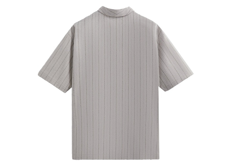Kith Striped Twill Thompson Crossover Shirt Light Heather Grey