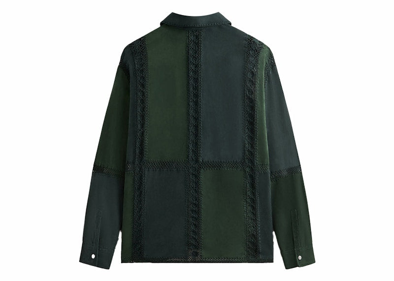 Kith Suede Combo Boxy Collared Overshirt Stadium