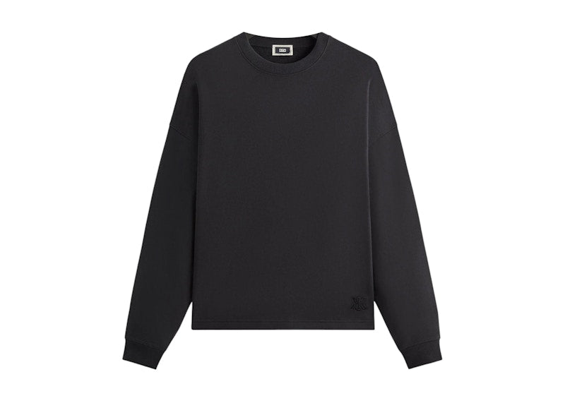 Kith Sueded French Terry Long Sleeve Lawson Tee Black
