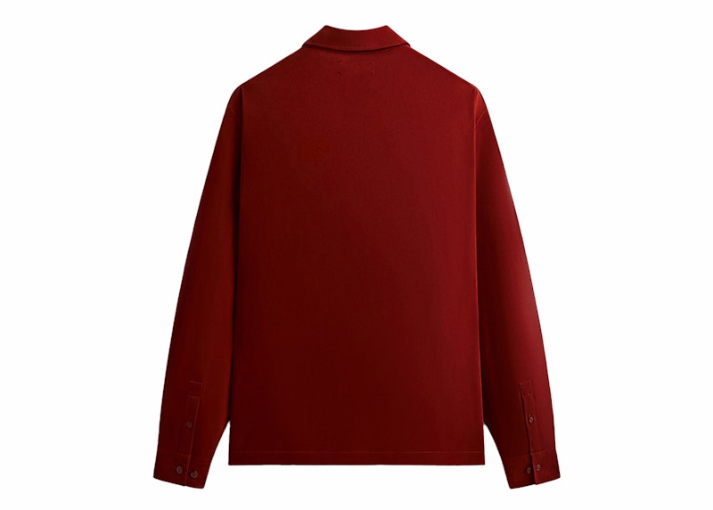 Kith Sueded Sateen Boxy Collared Overshirt Almandine