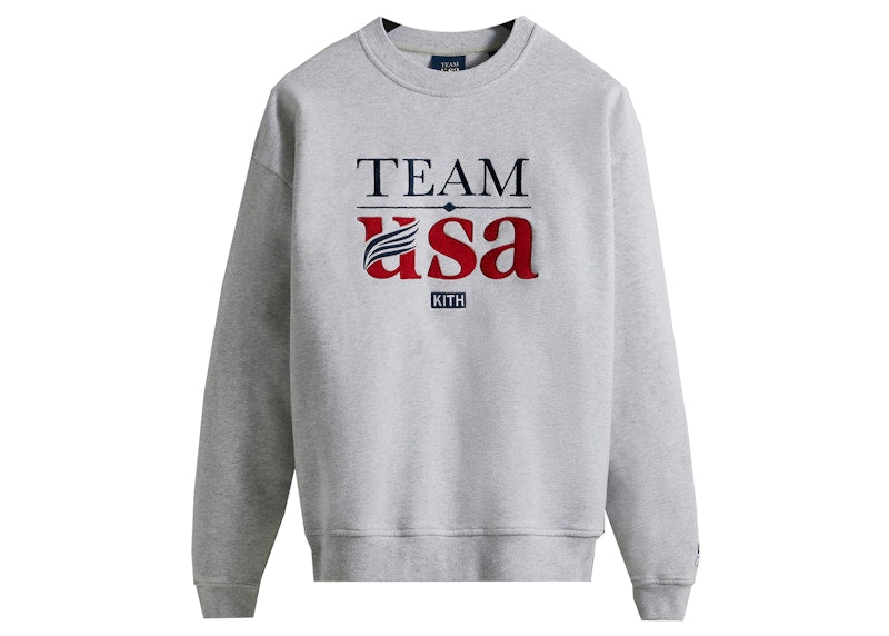 Kith Team USA Crewneck Light Heather Grey
