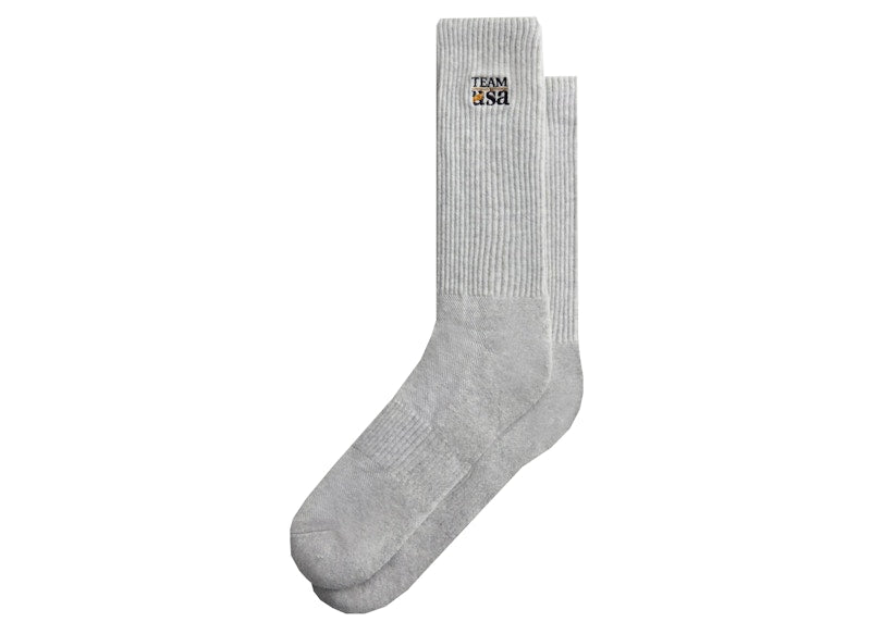 Kith Team USA Socks Light Heather Grey