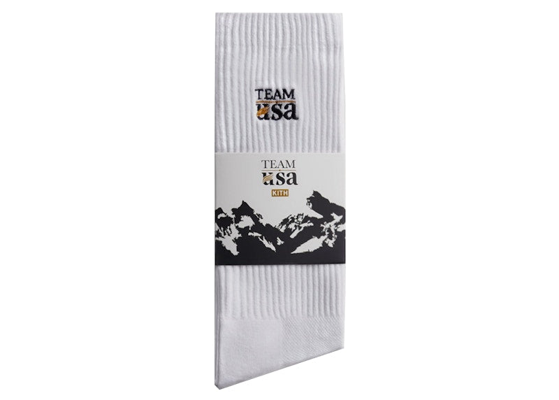 Kith Team USA Socks White