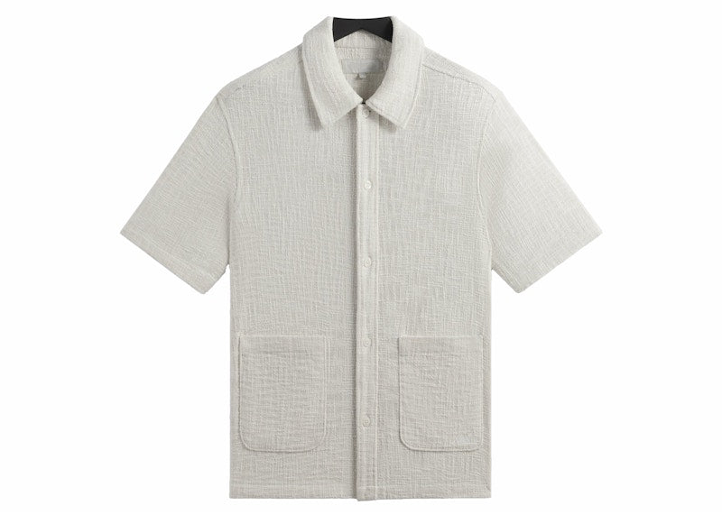 Kith Textured Cotton Boxy Collared Overshirt Sandrift