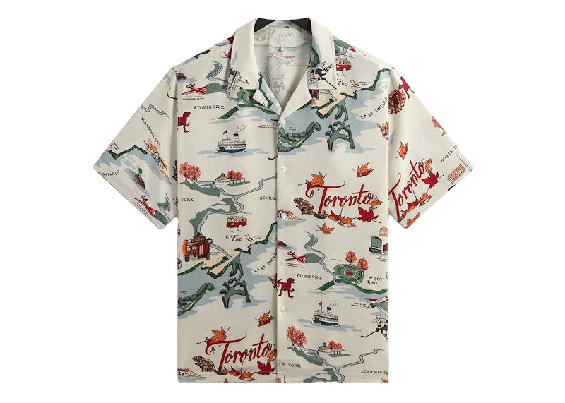 Kith Toronto Thompson Camp Collar Shirt Concrete