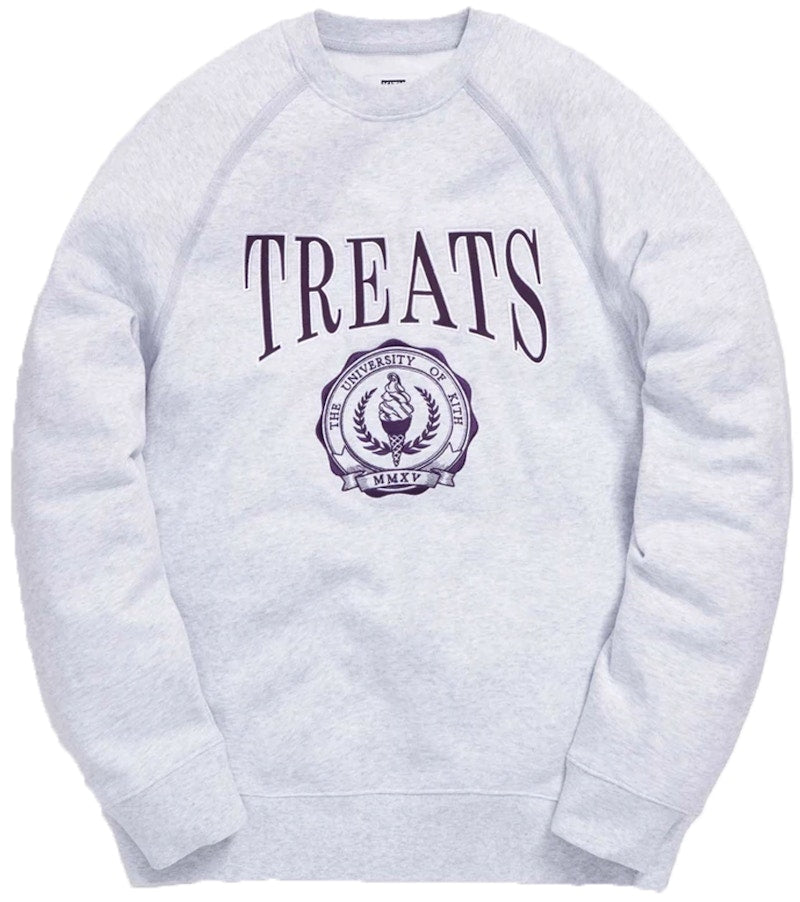 Kith Treats Collegiate Crewneck Light Heather Grey