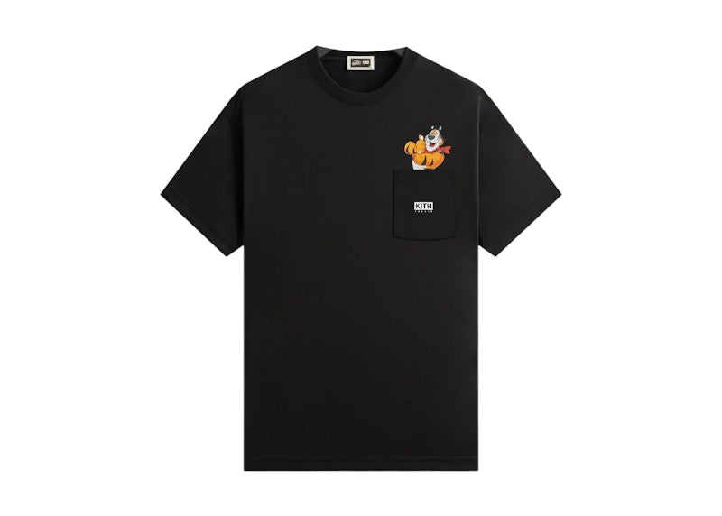 Kith Treats Kellogg’s Frosted Flakes Cereal Tony the Tiger Tony Signature Tee Black