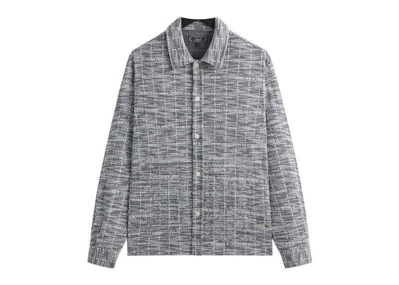 Kith Tweed Long Sleeve Boxy Collared Overshirt Nocturnal