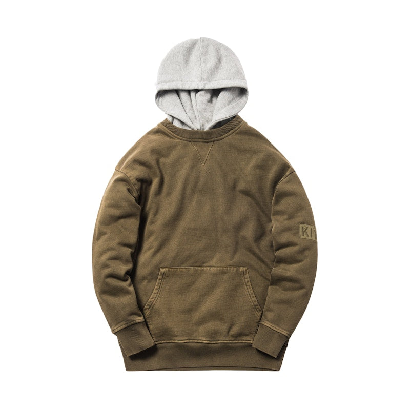 Kith Two-Tone Williams II Hoodie Olive/Heather Grey