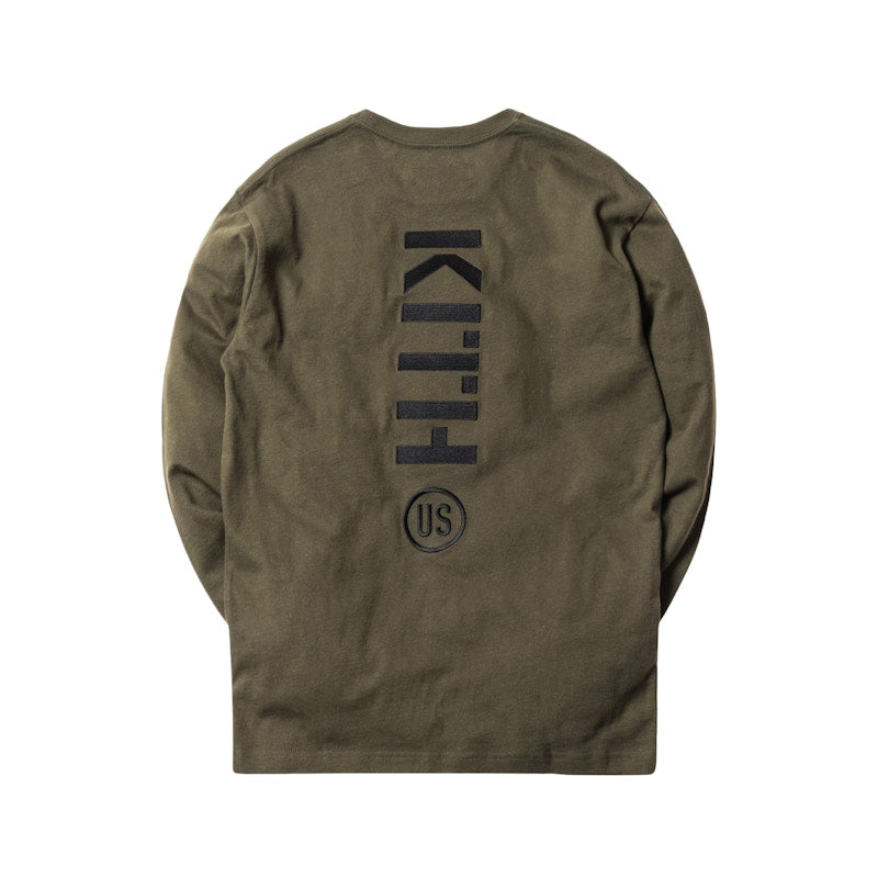 Kith US Spades L/S Tee Olive