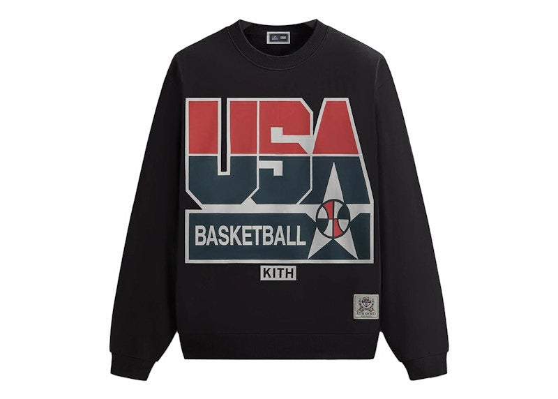 Kith USA Basketball Legend Vintage Nelson Crewneck Black