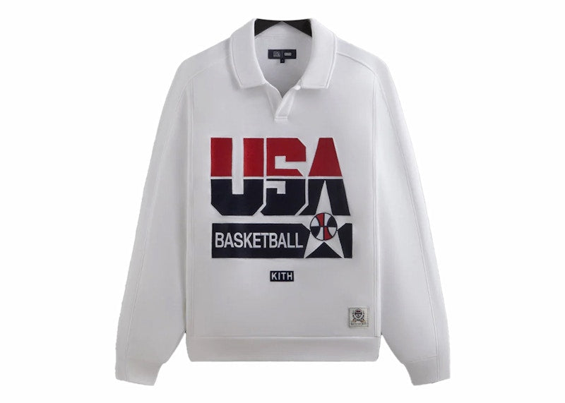 Kith USA Basketball Nelson Collared Pullover White