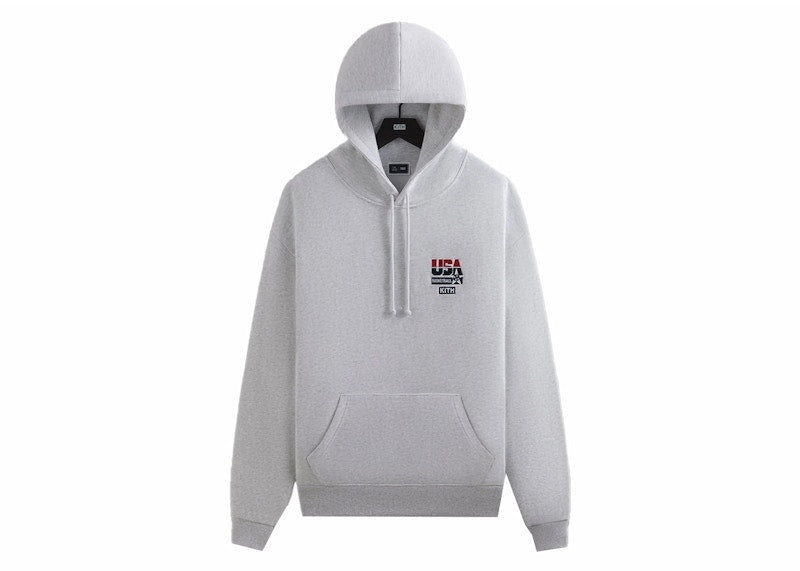 Kith USA Basketball Vintage Nelson Hoodie Light Heather Grey