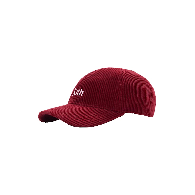 Kith Washed Cord BG Cap Red