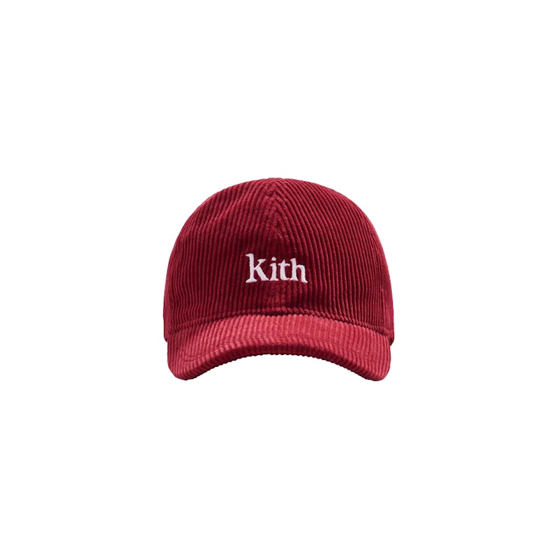 Kith Washed Cord BG Cap Red