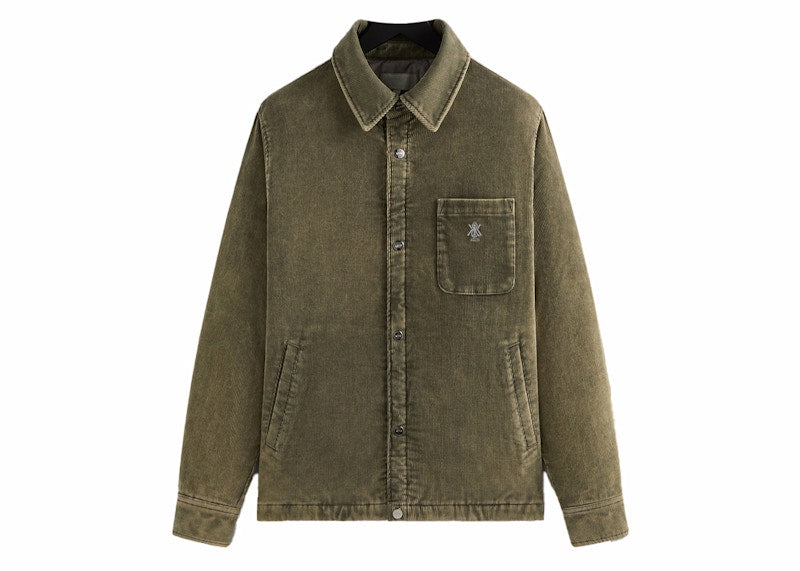 Kith Washed Corduroy Brixton Puffed Shirt Jacket Mire