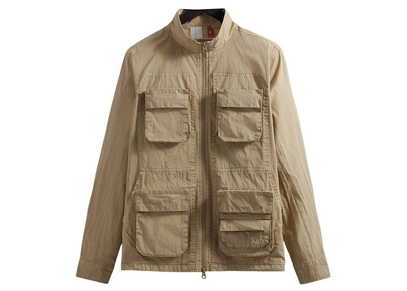 Kith Washed Cotton Zip Front Wolcott Shirt Canvas