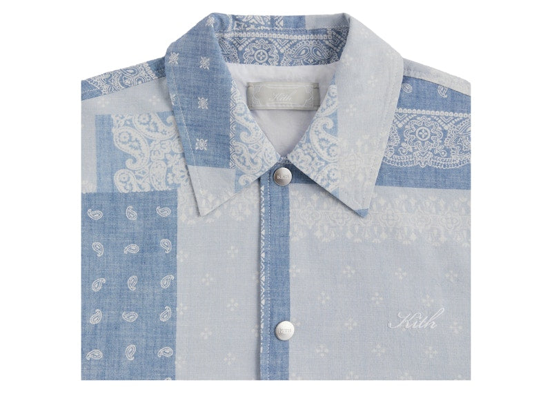 Kith Washed Paisley Coaches Jacket Light Indigo