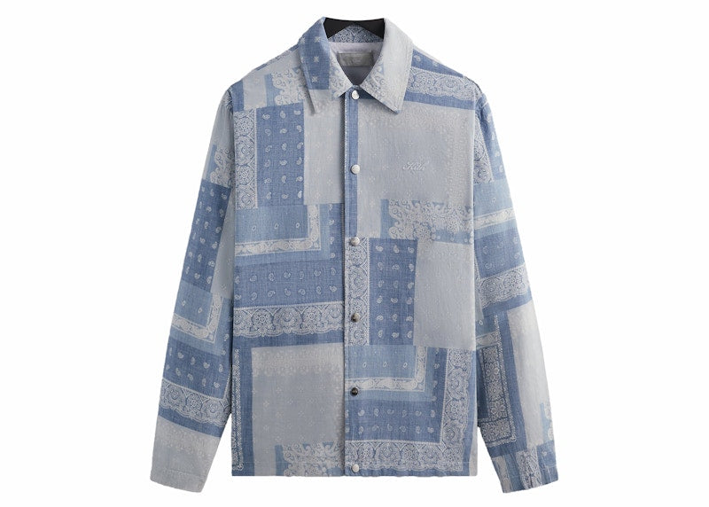Kith Washed Paisley Coaches Jacket Light Indigo
