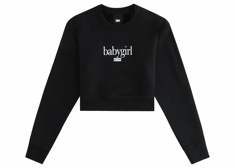 Kith Women Aaliyah Babygirl Lynn Cropped Crew Black