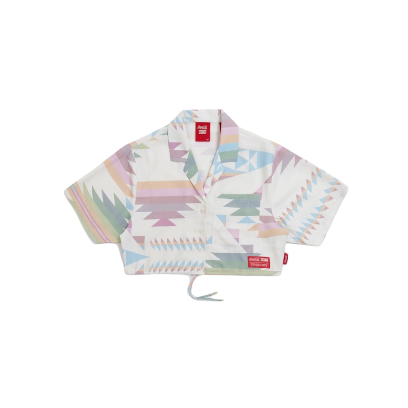 Kith Women x Coca-Cola Cropped Camp Collar Ivory/Multi