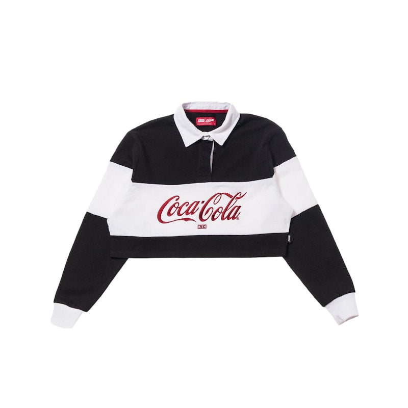 Kith Women x Coca-Cola Cropped L/S Rugby Black