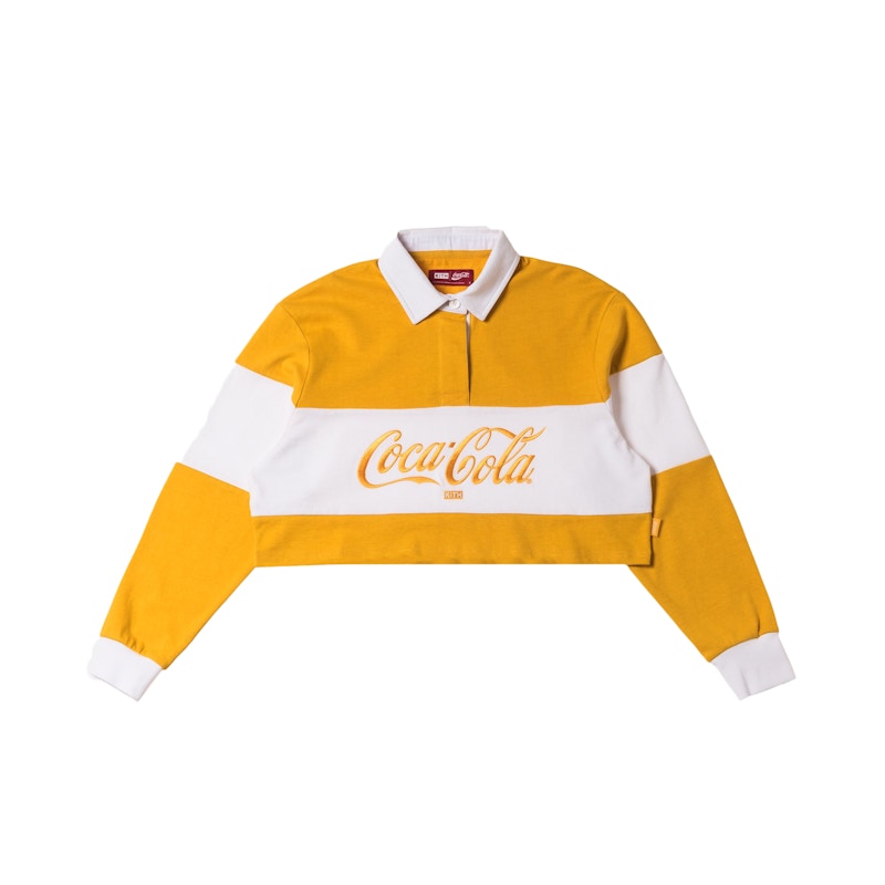 Kith Women x Coca-Cola Cropped L/S Rugby Yellow