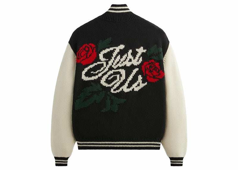 Kith Wyona Full Zip Varsity Sweater Black