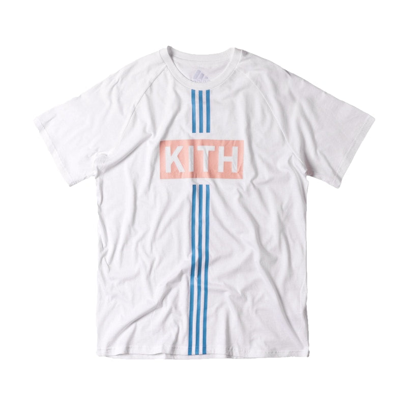 Kith adidas Soccer Flamingos Home Alternate Classic Logo Tee White