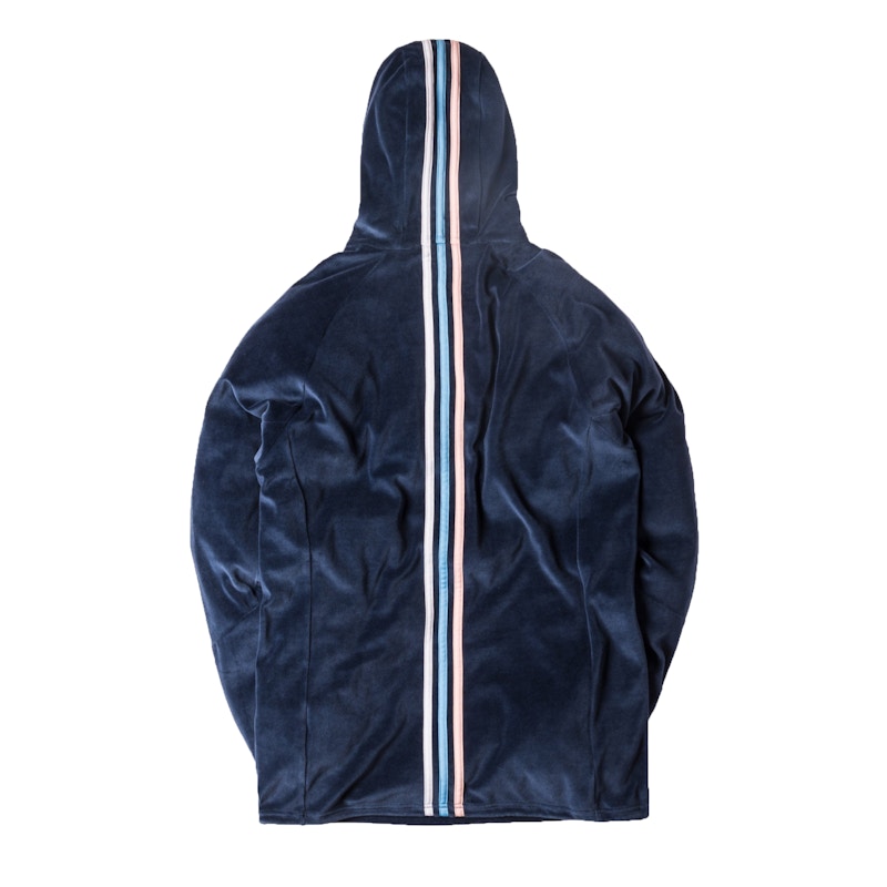 Kith adidas Soccer Flamingos Velour Half Zip Hoodie Navy