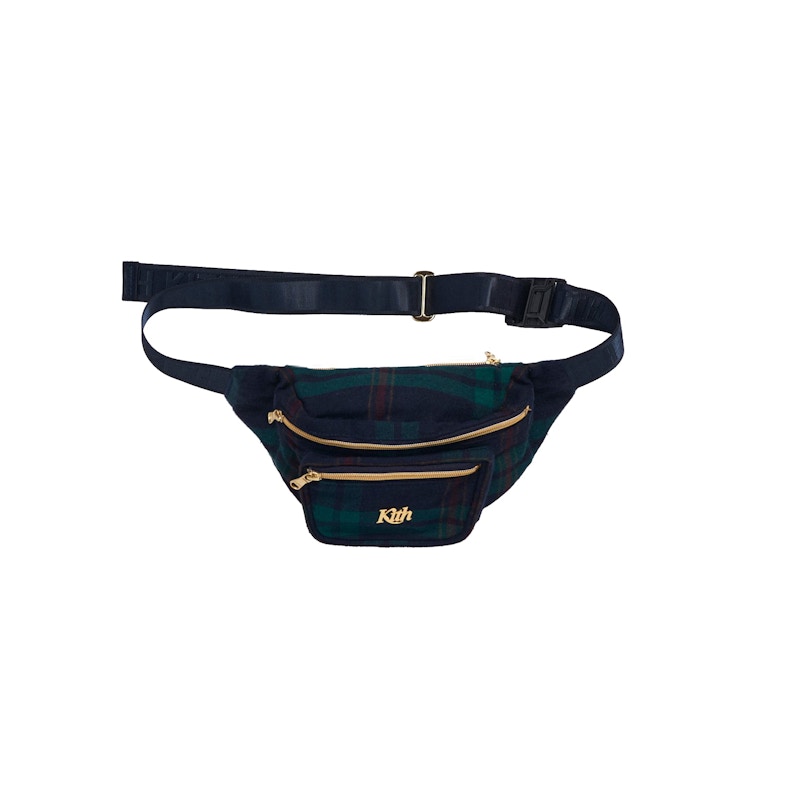 Kith for Bergdorf Goodman Astor Wool Plaid Waist Bag Green