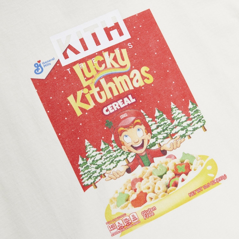 Kith for Lucky Charms Kithmas Cereal Box Vintage Tee Tofu