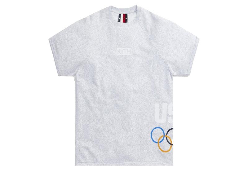 Kith for Team USA 5 Rings Howard Tee Light Heather Grey