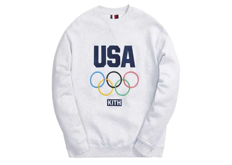 Kith for Team USA Classic Crewneck Light Heather Grey