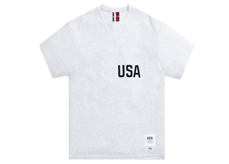 Kith for Team USA Quinn Pocket Tee Light Heather Grey