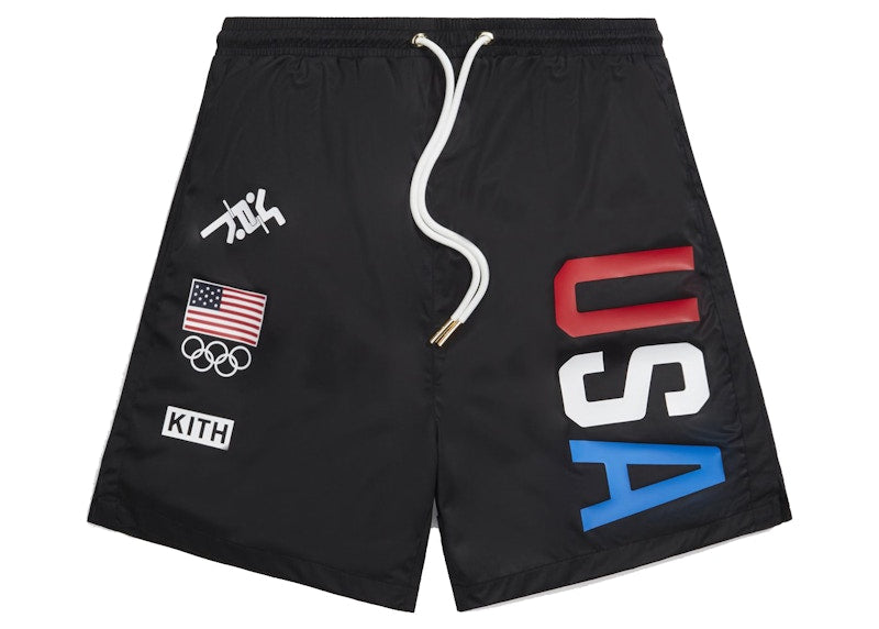 Kith for Team USA Ring Swim Shorts Black