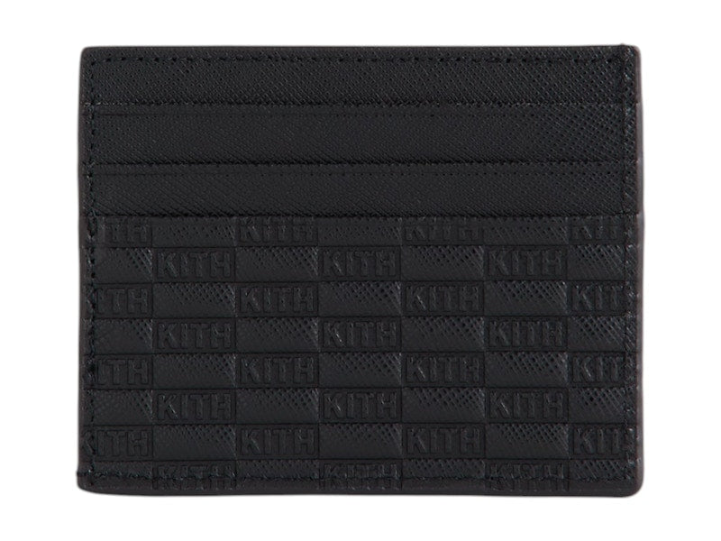 Kith x BMW Monogram Leather Card Holder Black