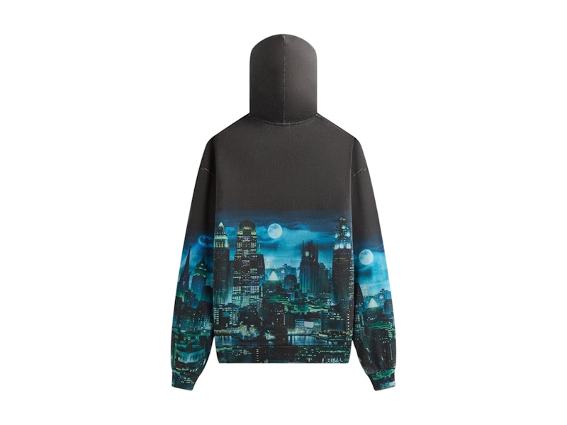 Kith x Batman Gotham Vintage Nelson Hoodie Black