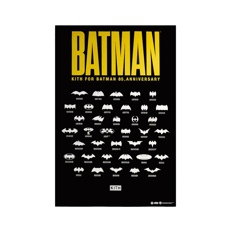 Kith x Batman History Of The Bat Symbol Poster