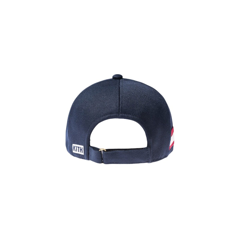 Kith x Bergdorf Goodman Wing Stripe Cap Eclipse Navy