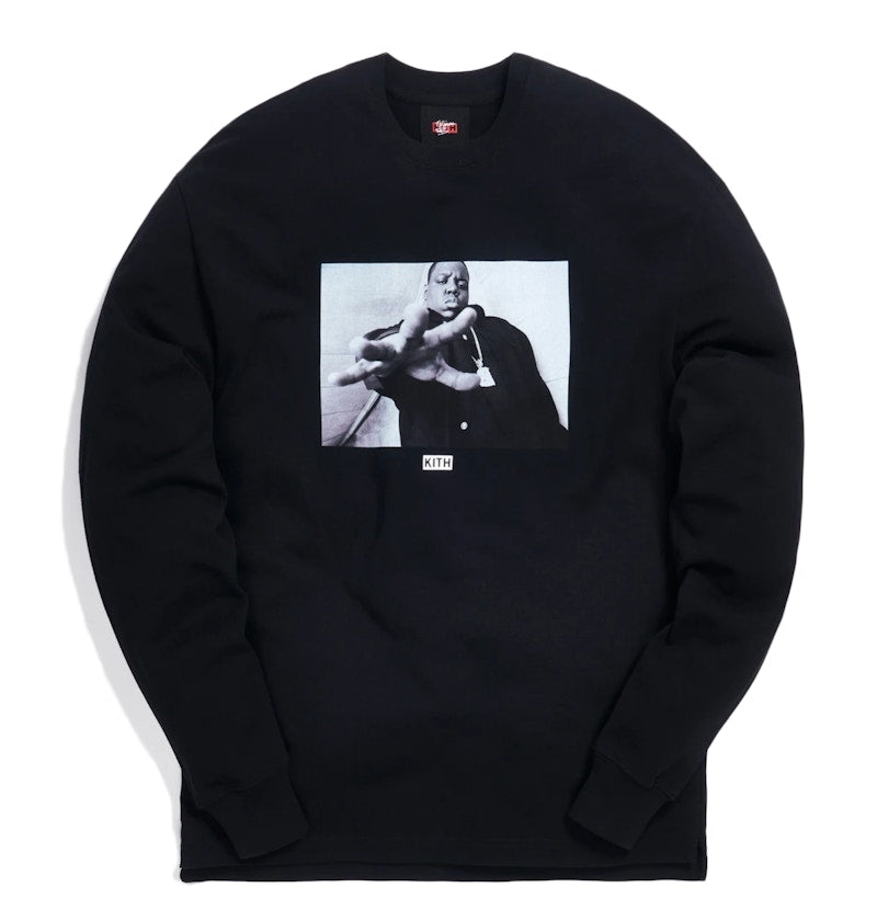 Kith x Biggie Gimme The Loot L/S Tee Black