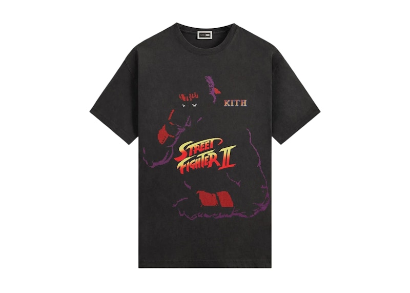 Kith x Capcom Ryu Needle Point Vintage Tee Black