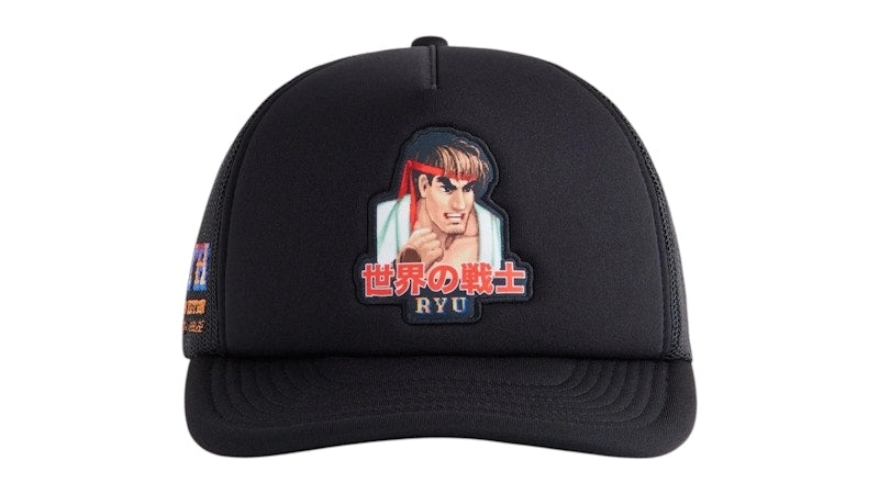 Kith x Capcom Ryu Nolan Trucker Hat Black
