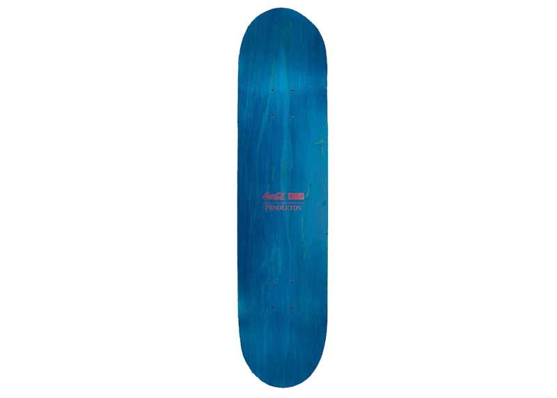 Kith x Coca Cola Pendleton Logo Skateboard Deck White Sand