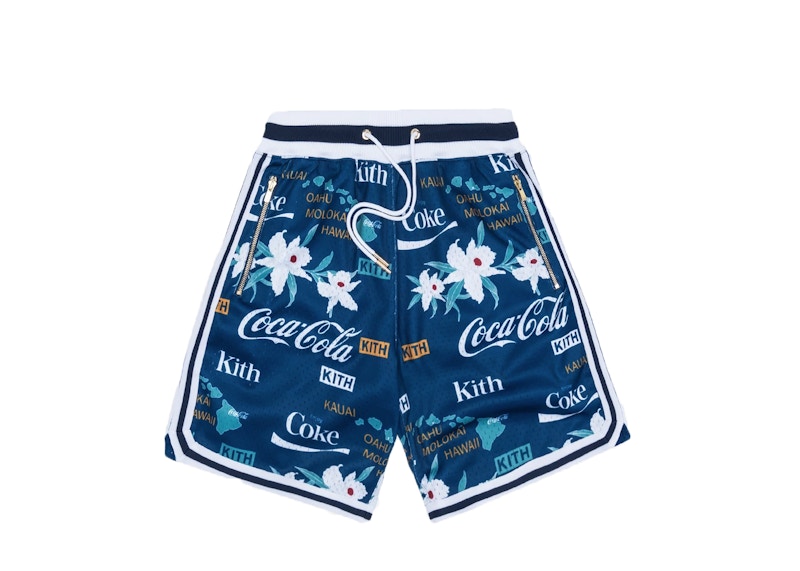 Kith x Coca-Cola x Mitchell & Ness Hawaii Shorts Blue
