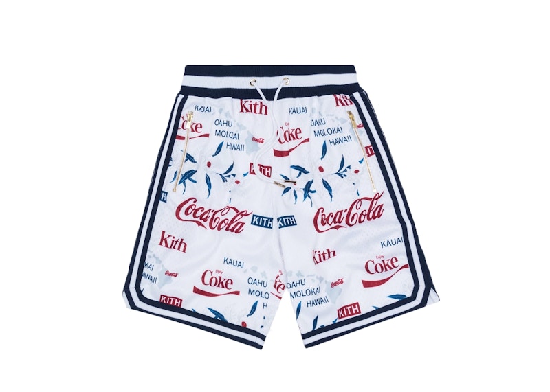 Kith x Coca-Cola x Mitchell & Ness Hawaii Shorts White