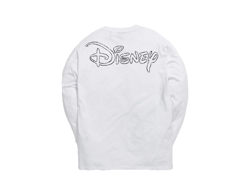 Kith x Disney 70s Pencil Mickey L/S Tee White