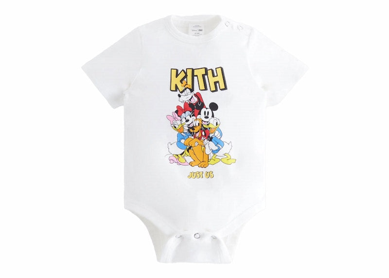 Kith x Disney Baby Mickey & Friends Best Friends Vintage Onesie White